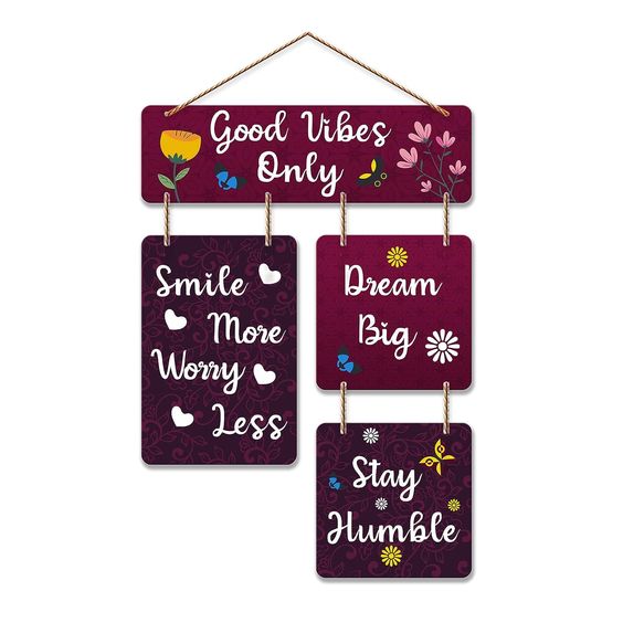 Decorative Wall Art MDF Wooden Hanger for Living Room | Homedecor | Productzone