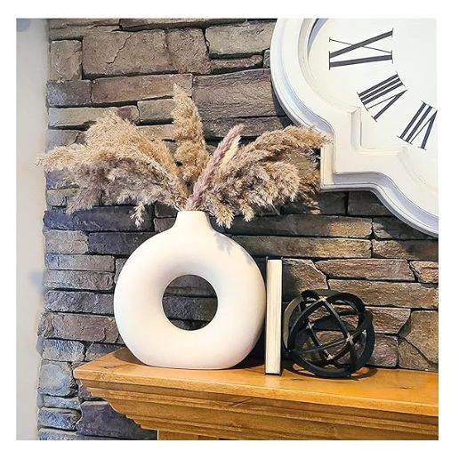 White Ceramic Donut Vase