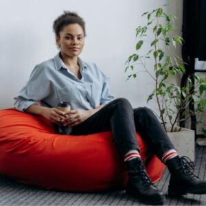Faux Leather Bean Bag